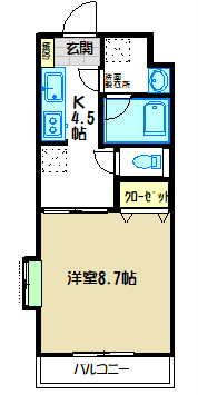 アヴェニール 107号室 間取り