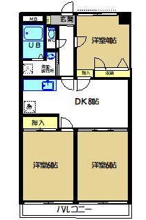 リヴェール橋本 304号室 間取り