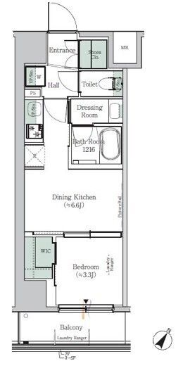 ONE ROOF RESIDENCE KIBA EAST 間取り
