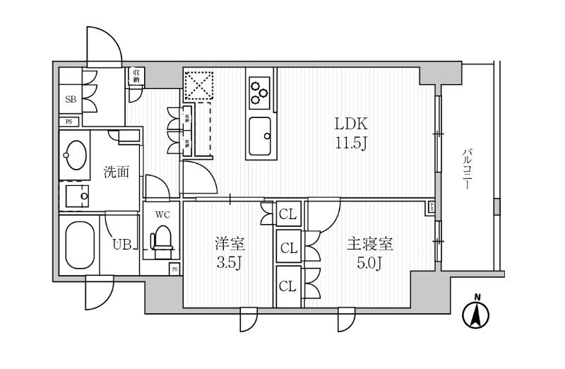 シーズンフラッツ菊川 間取り