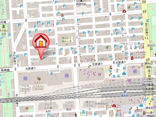レジディア錦糸町 地図