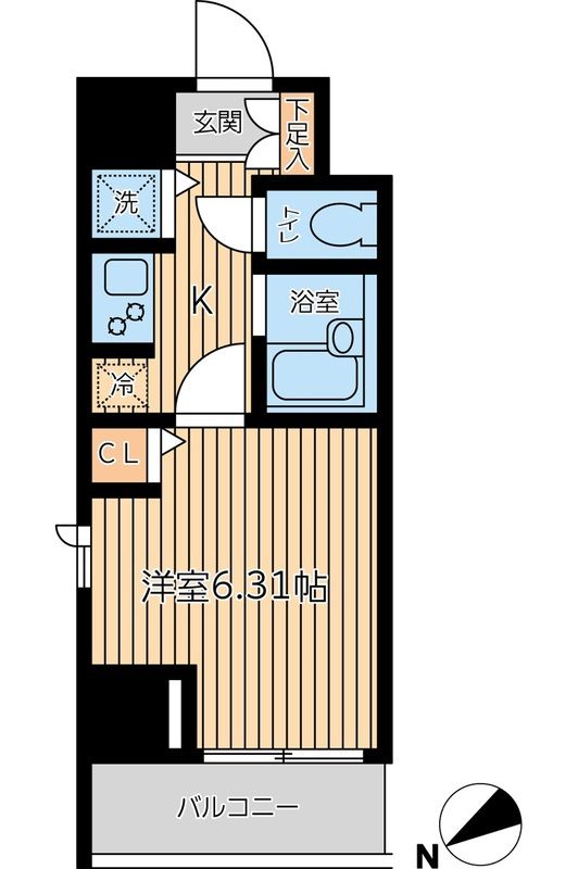 ＣＩＴＹ　ＳＰＩＲＥ　新富町 間取り