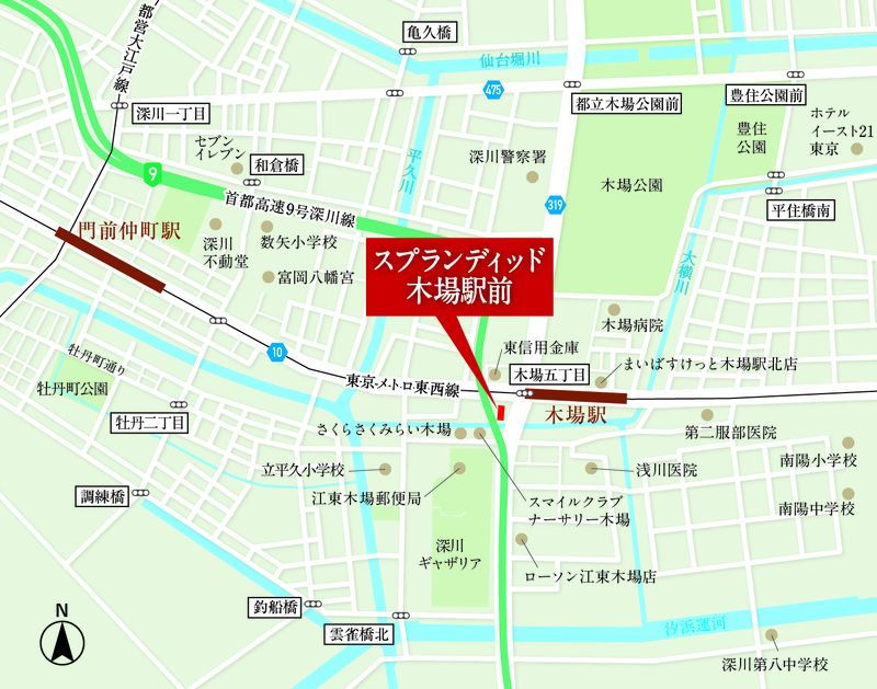スプランディッド木場駅前 地図