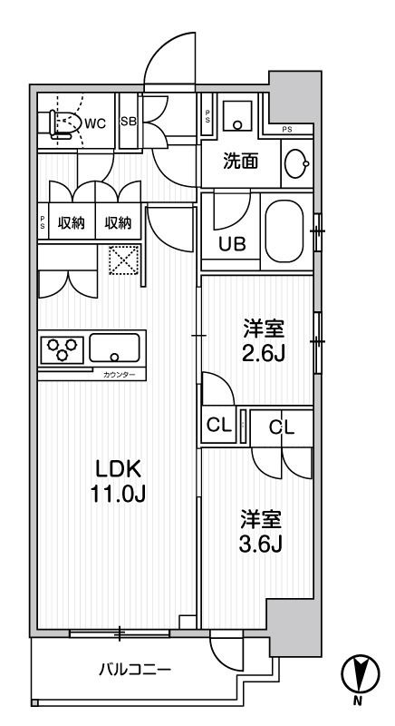 シーズンフラッツ菊川WEST 間取り