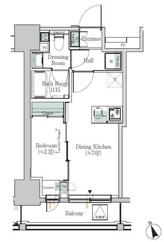 ＯＮＥ ＲＯＯＦ ＲＥＳＩＤＥＮＣＥ ＡＳＡＫＵＳＡＢＡＳＨＩ 間取り