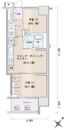 エスティメゾン豊洲レジデンスＣ 間取り