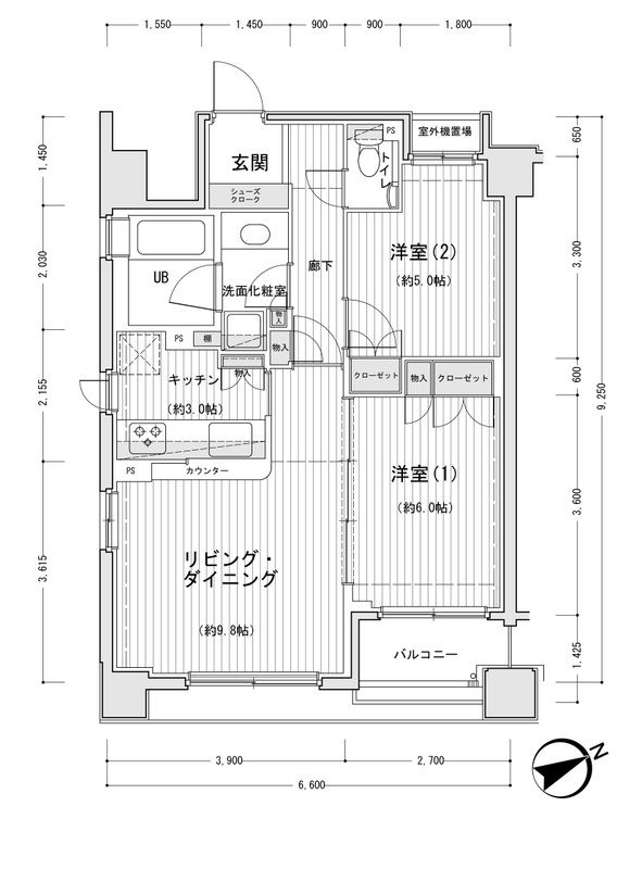 ドゥーエ銀座イーストⅡ 間取り