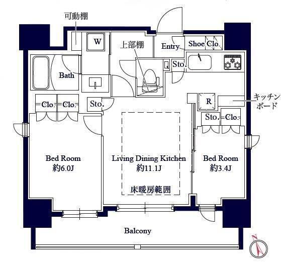 GRAN PASEO八丁堀Ⅱ 間取り