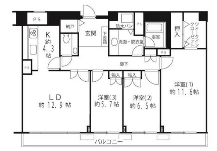 ルシマン月島 間取り