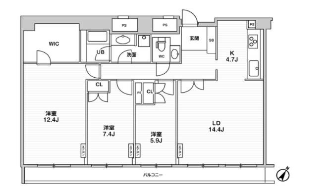 ルシマン月島 間取り