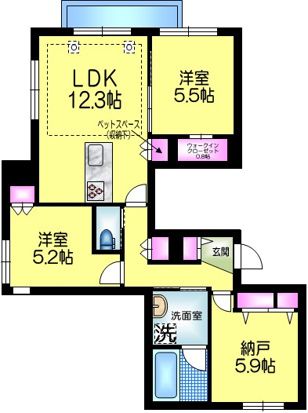 Ｅｎｃｏｒｅ　Ｍａｎｏｒ　アンコールマナー 間取り