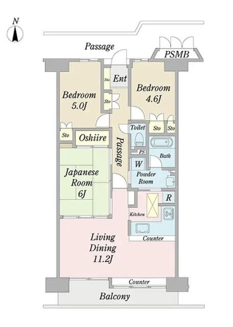 ツインシティ壱番館エトランズ東砂 間取り
