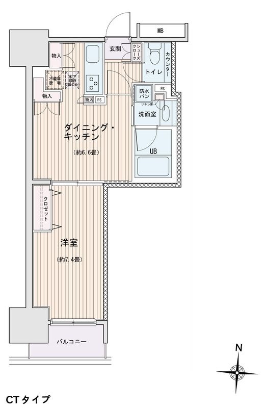 エスティメゾン錦糸町Ⅱ 間取り