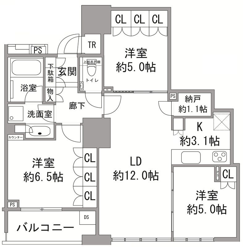 DEUX TOURS WEST 間取り