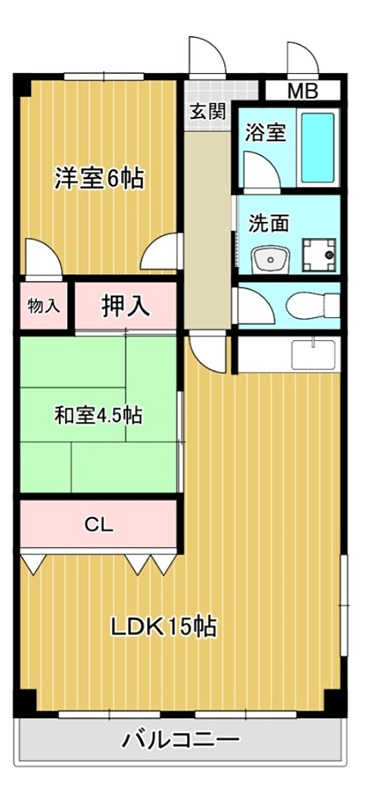 ヒカリハイツ・ドイ2号館 間取り