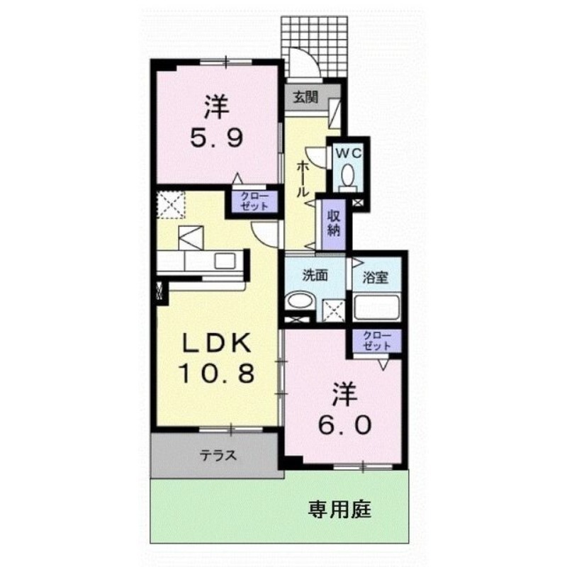 グラン　フルール　ジャルダンＡ 間取り