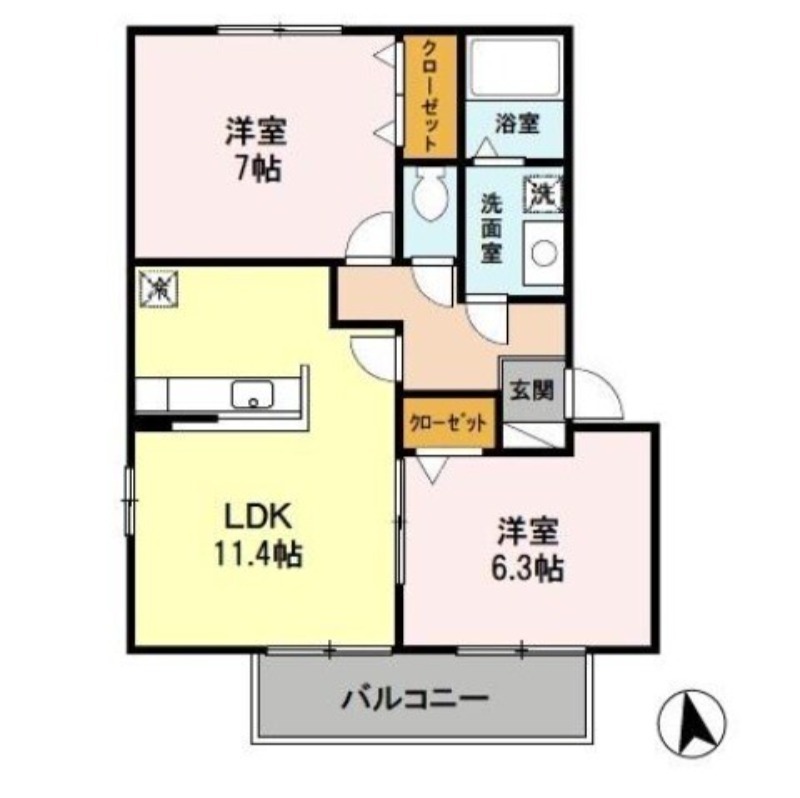リビングタウン狭山池　Ｄ棟 間取り