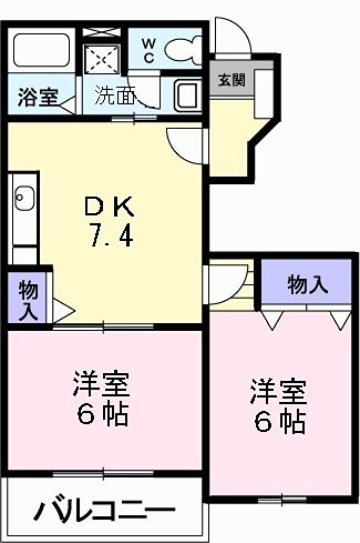 キャンパニュールA棟 間取り