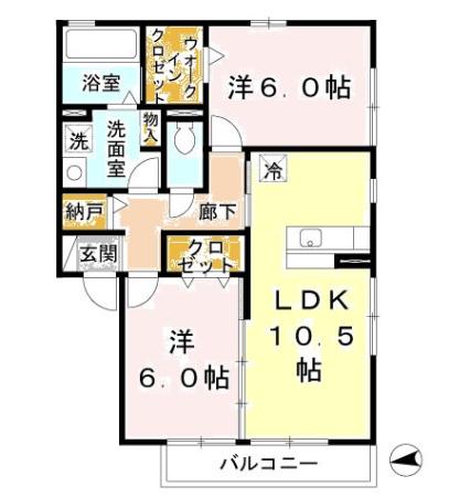Ｄ'フォレスタ初芝 間取り