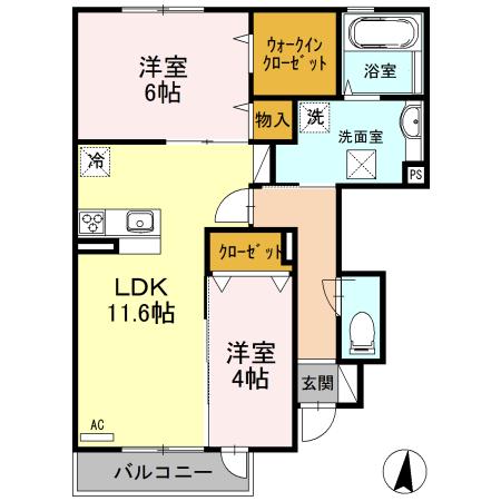 カーサ高善D棟 間取り