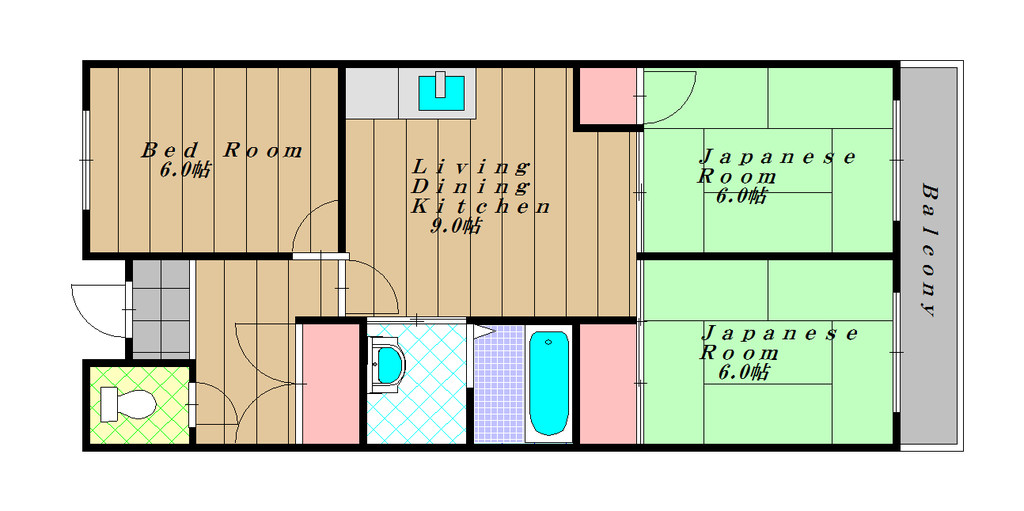 大阪府河内長野市市町401-1 間取り