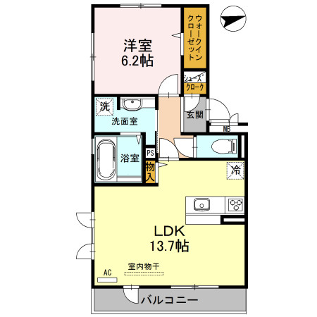 カーサ高善　Ａ棟 間取り