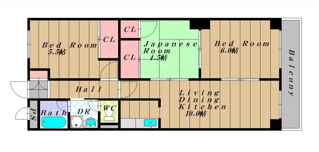 大阪府富田林市津々山台４丁目 間取り