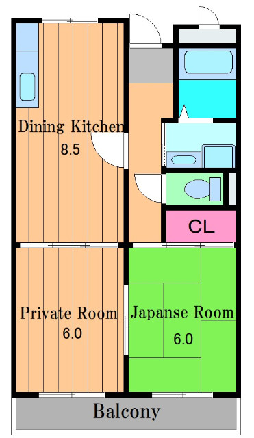 サンハイツ今熊 間取り