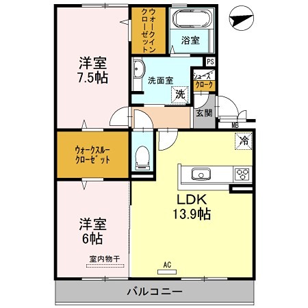 カーサ高善　Ｂ棟 間取り