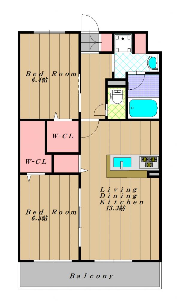 メゾン錦Ⅱ 間取り