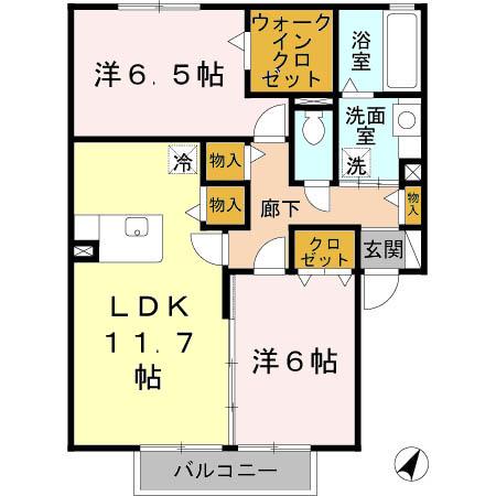 プランドールセレナA棟 間取り