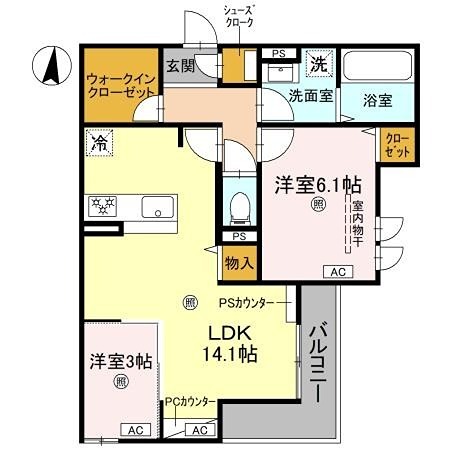 CASA　MUKAINO 間取り