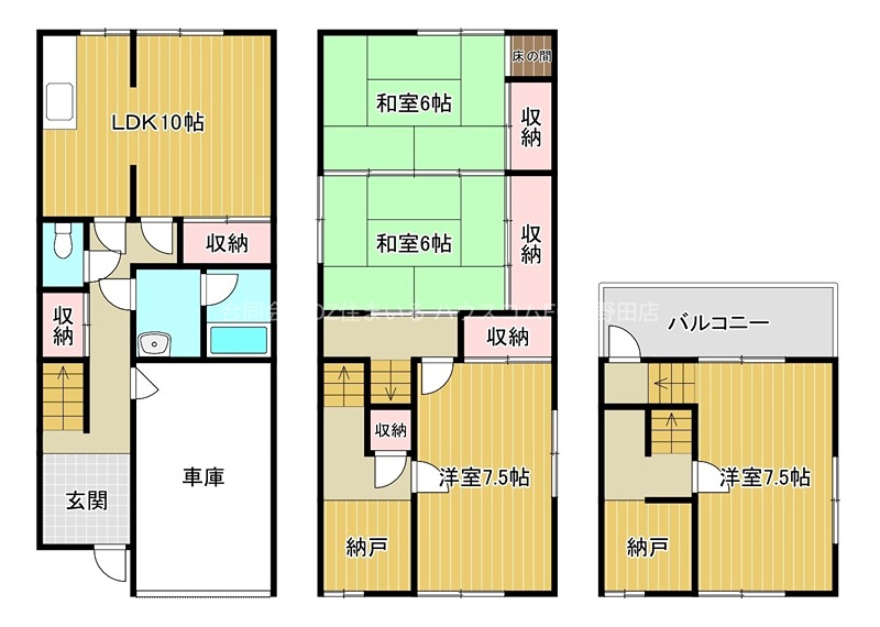 堺市中区陶器北　貸家 間取り