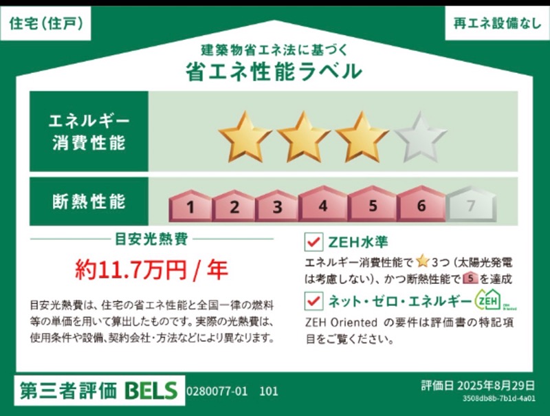 ステーション大美野 省エネ性能ラベル