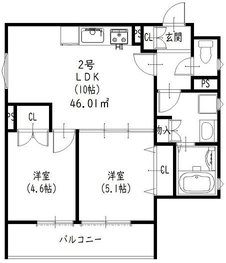 クリエオーレ初芝 間取り