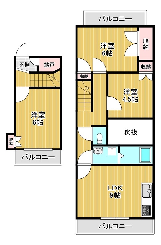 プレアール初芝 間取り