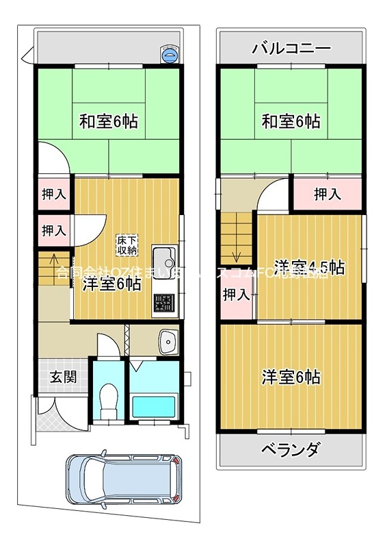 北野田貸家 間取り