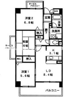 パデシオン大野芝 間取り