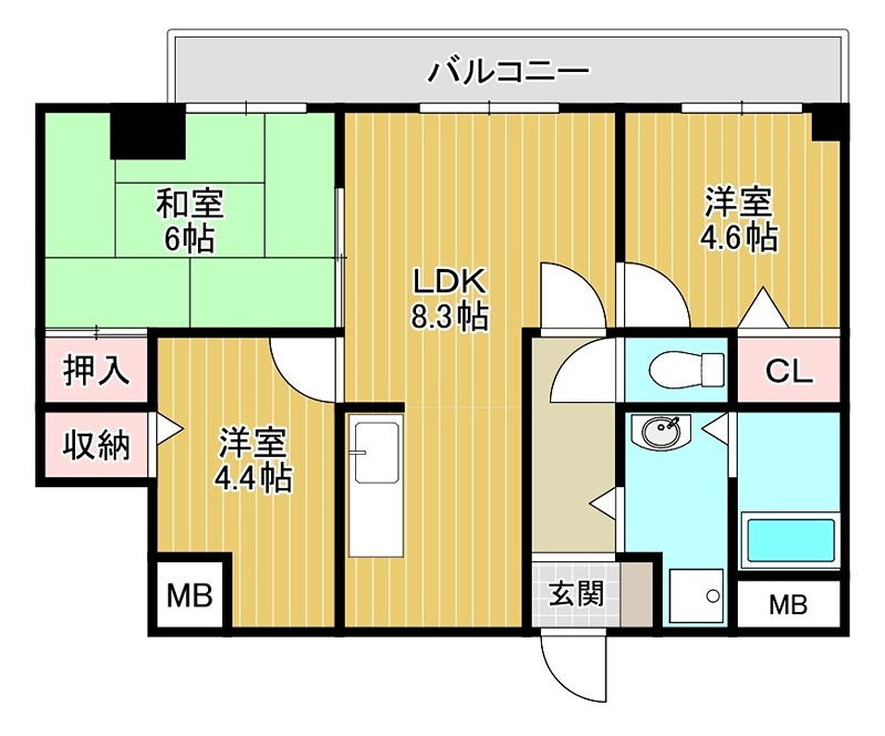 パイン北野田 間取り