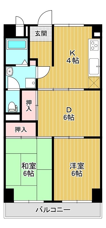 北野田大発マンション　 間取り