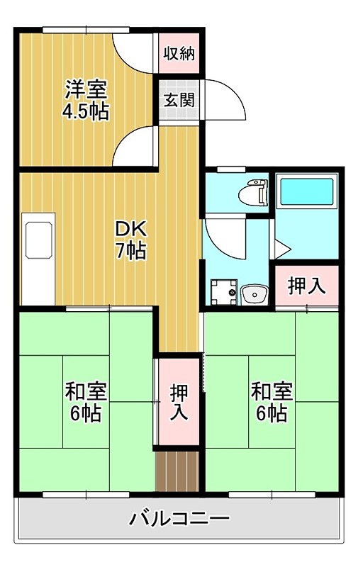 ガーデンハイツ置田Ⅰ 間取り