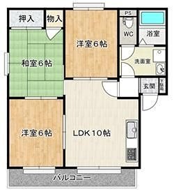 新栄プロパティ千代田Ⅱ 間取り