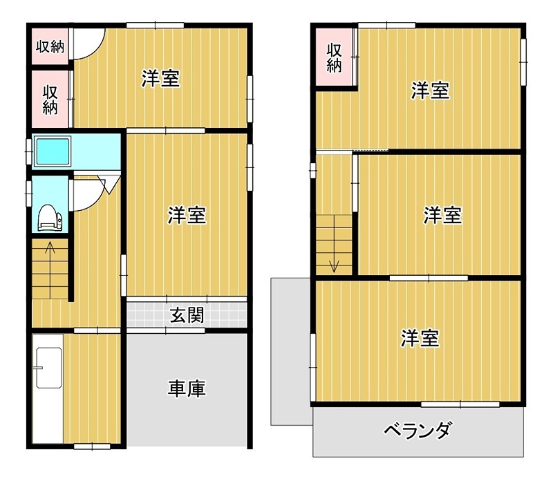 貸家 堺市東区高松 間取り