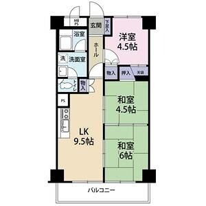 狭山ハウス2号棟 間取り