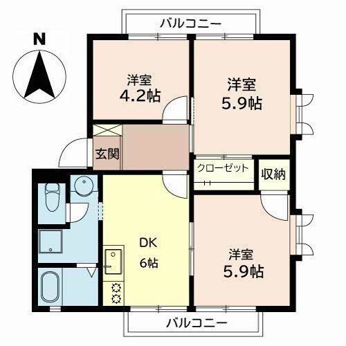 サンベルテ福田 間取り