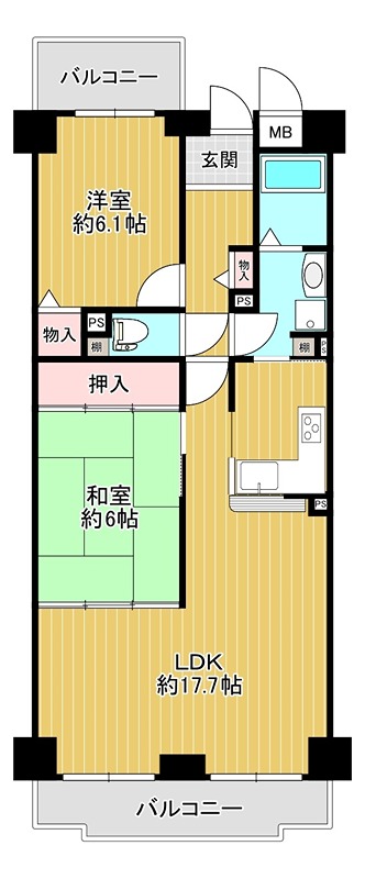 コスモ北野田 間取り