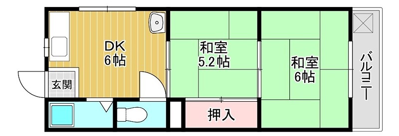 ブルースカイハイツB棟 間取り