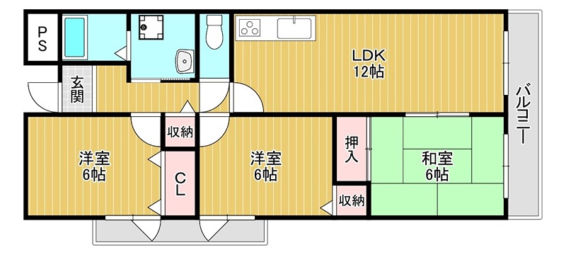 プロスベール北野田 間取り