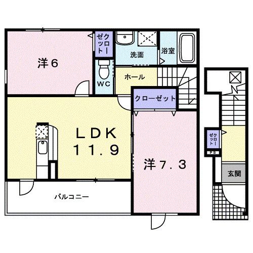 グリーン　コート　杉Ⅲ 間取り