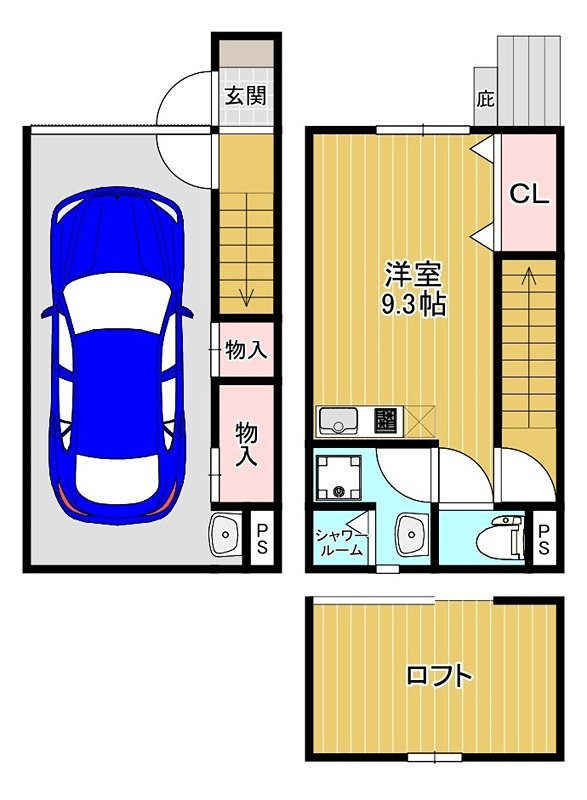 NEOGARE初芝　EAST 間取り
